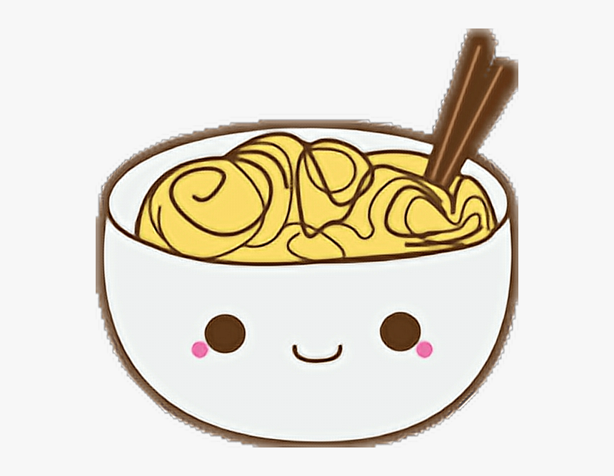 Transparent Comida Clipart Kawaii Bowl Of Noodles Hd Png