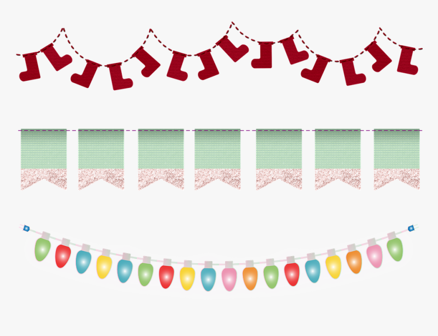 Christmas Bunting, Christmas Lights, Seasonal, Santa - Carmine, HD Png Download