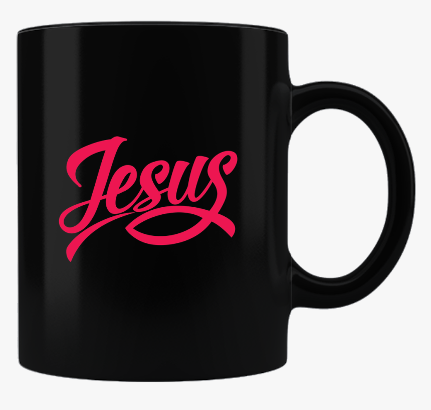 Jesus Fish Ceramic Black Coffee Mug - Mug, HD Png Download