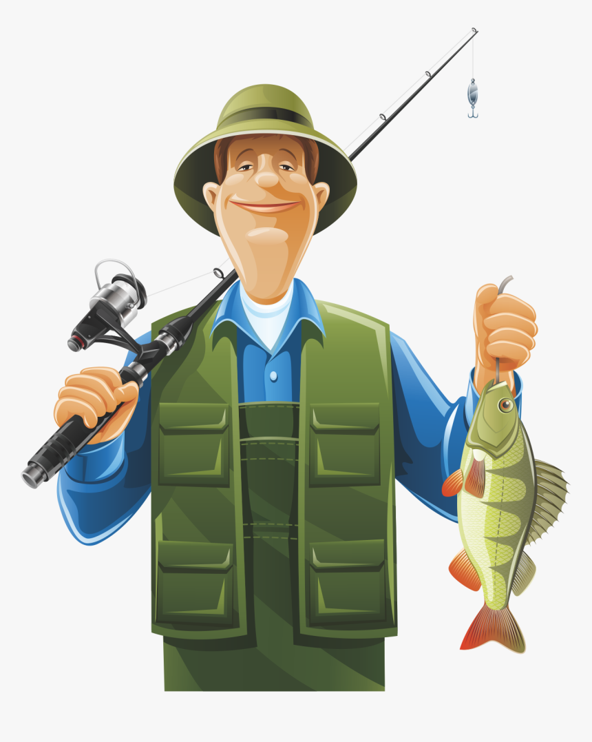 Fisherman Fishing Rod Clip Art - Fisherman Png, Transparent Png