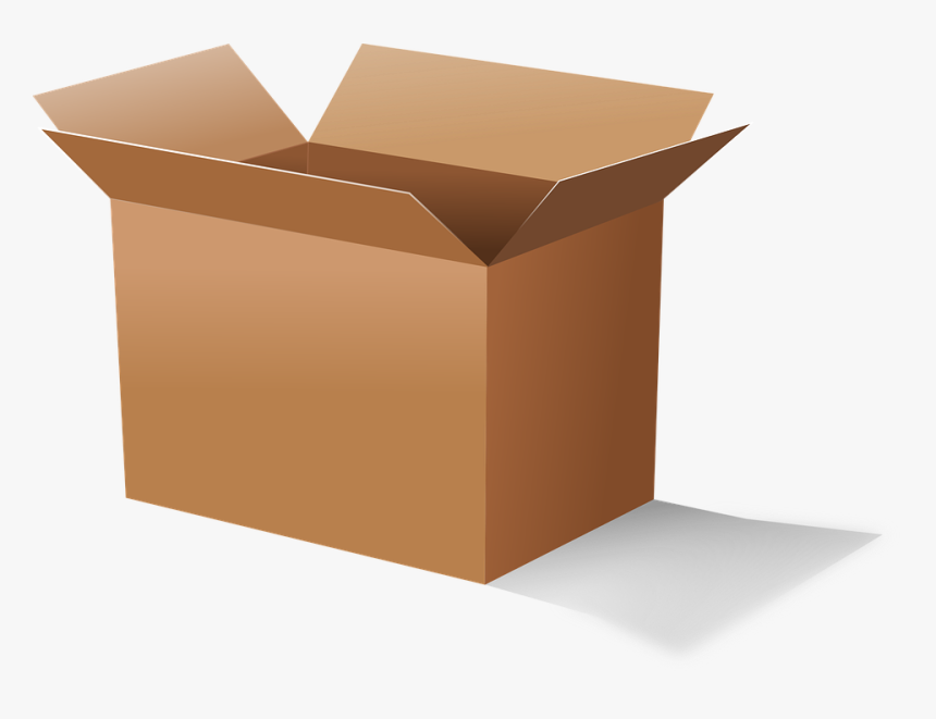Moving Boxes Png- - Opened Cardboard Box, Transparent Png