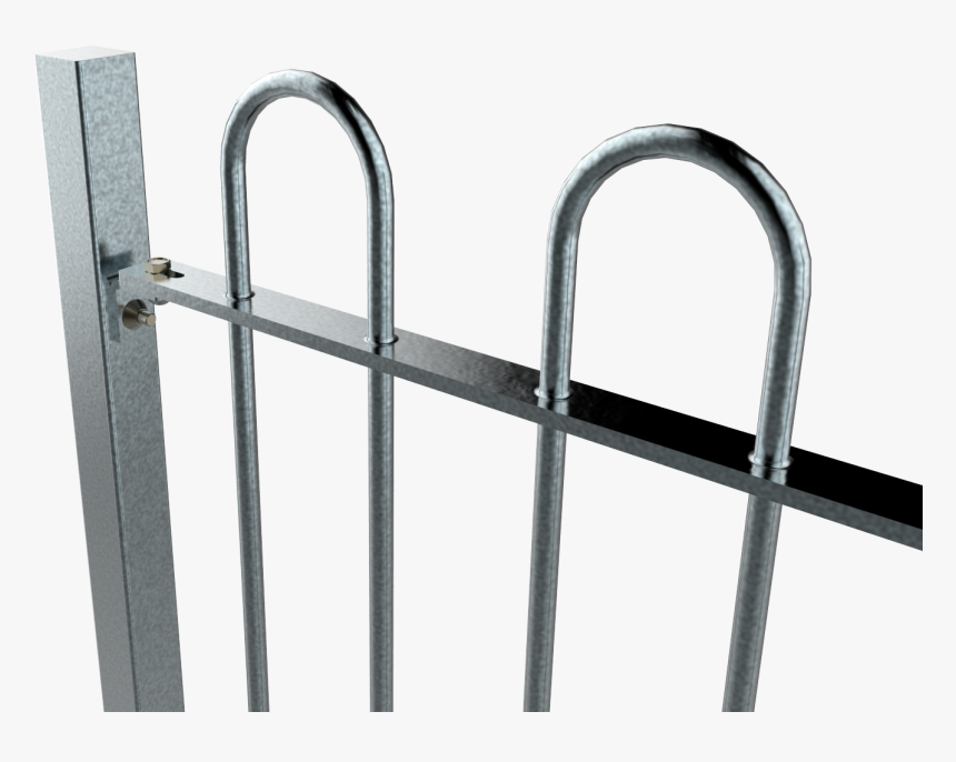 900 Mm High Bow Top Railings 
 Title 900 Mm High Bow - Gate, HD Png Download
