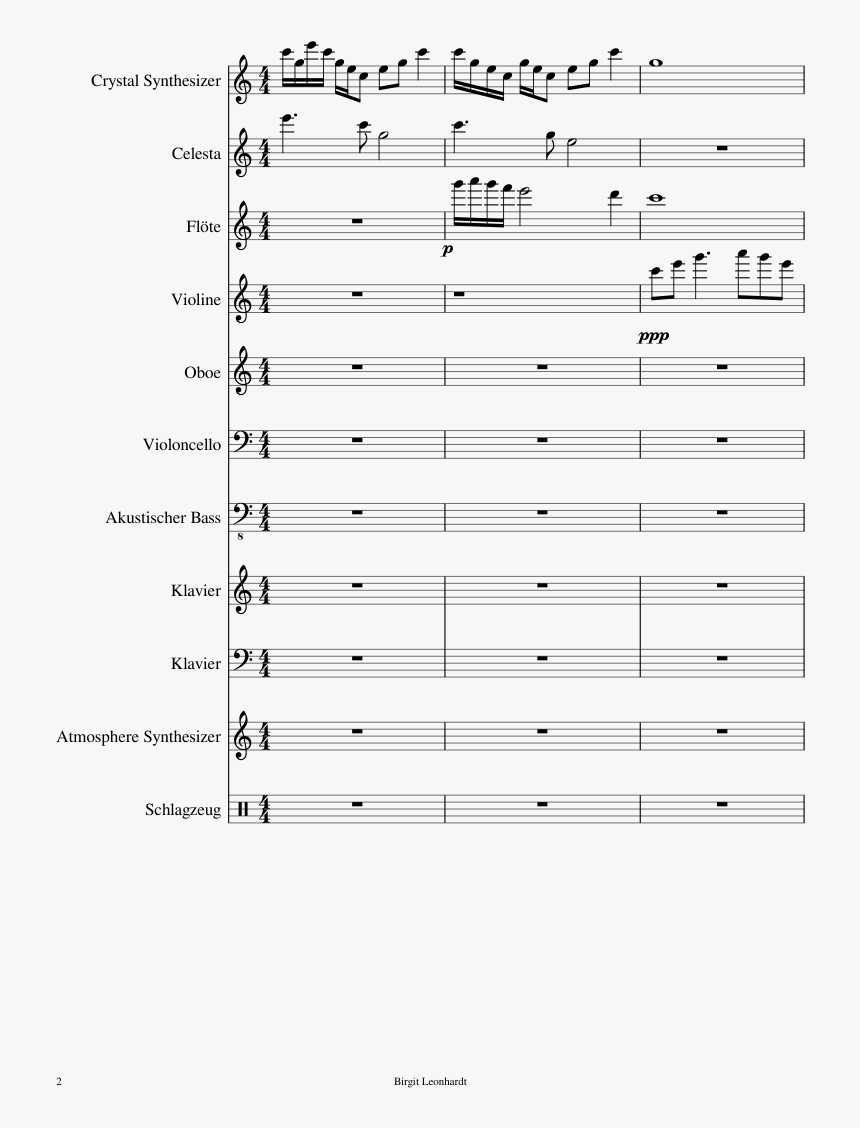 Transparent Sun Beams Png - Sheet Music, Png Download