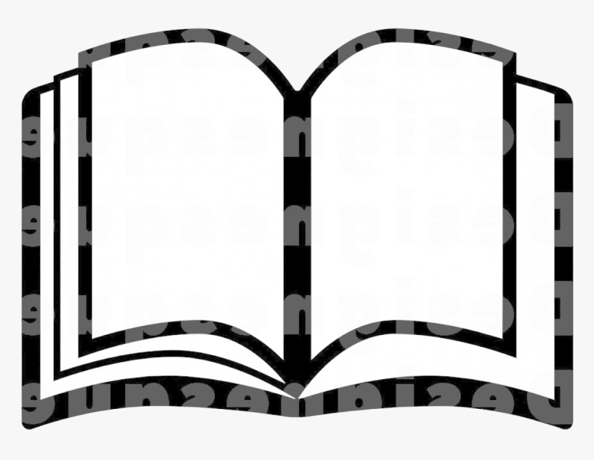 Book Vector Black And White Outline Clipart Transparent, HD Png Download