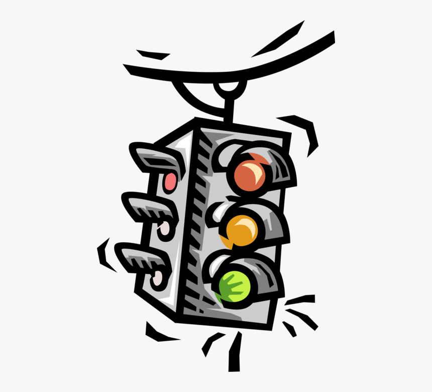 Vector Illustration Of Traffic Light Signals Or Stop, HD Png Download