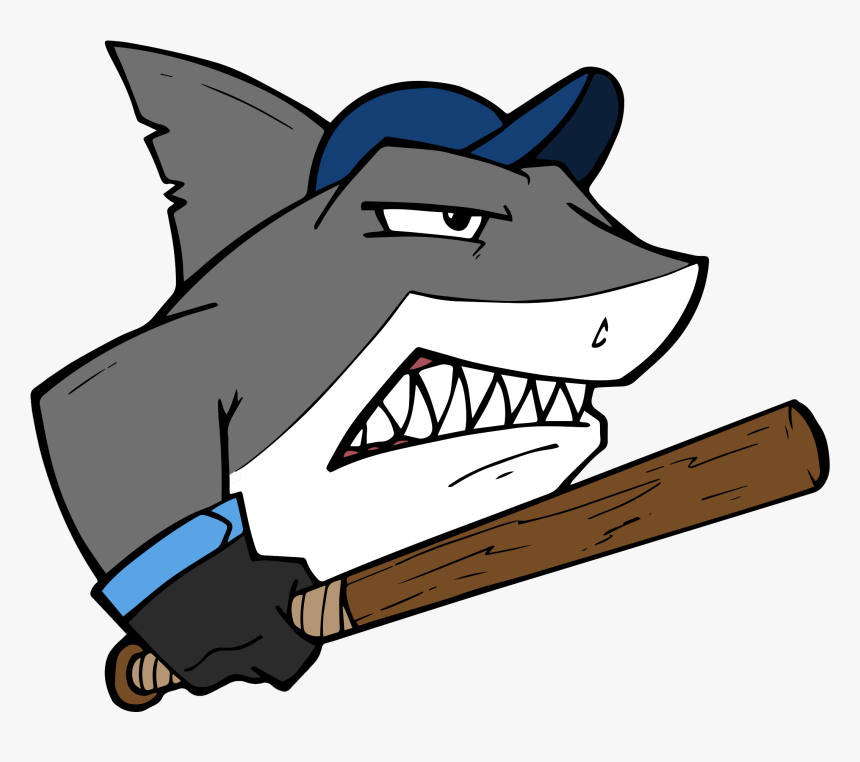 Clipart Shark Baseball - Shark With A Baseball Bat, HD Png Download