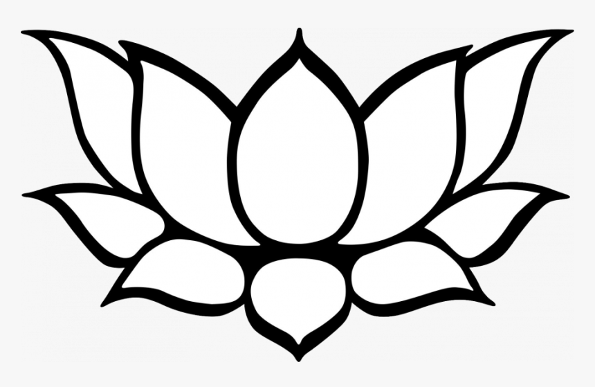 Lotus Black And White, HD Png Download