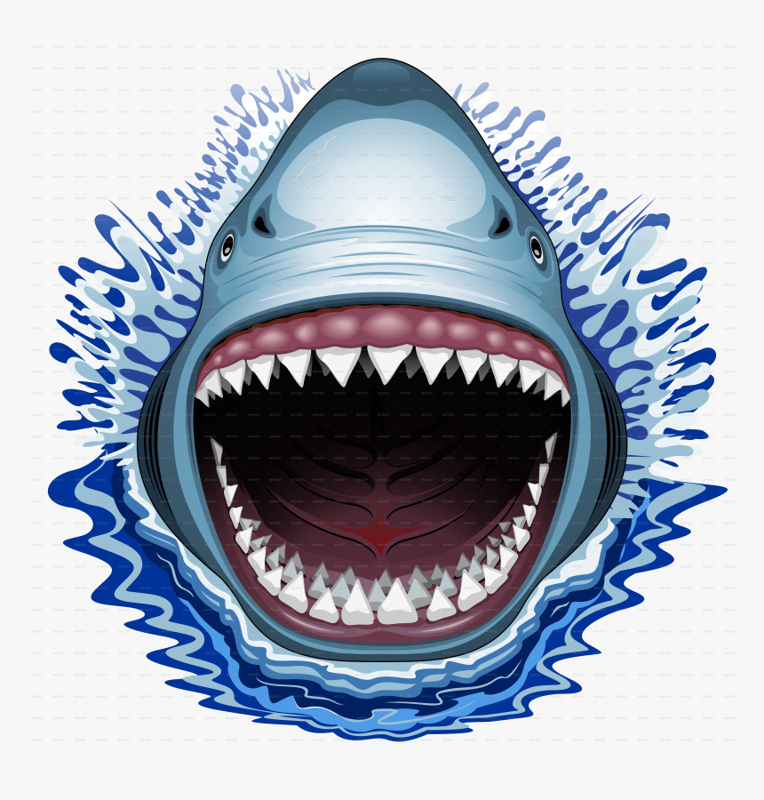 Jaw Drawing At Getdrawings - Shark Jeep Tire Cover, HD Png Download