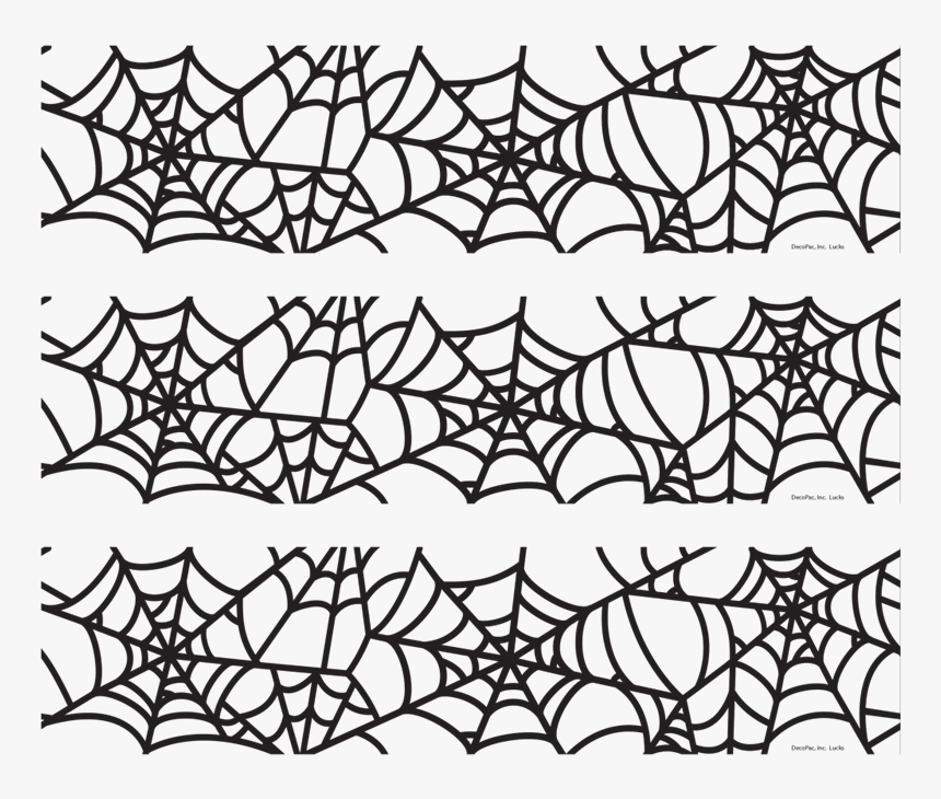Photocake Edible Cake Banding - Spider Web Side On Drawing, HD Png Download