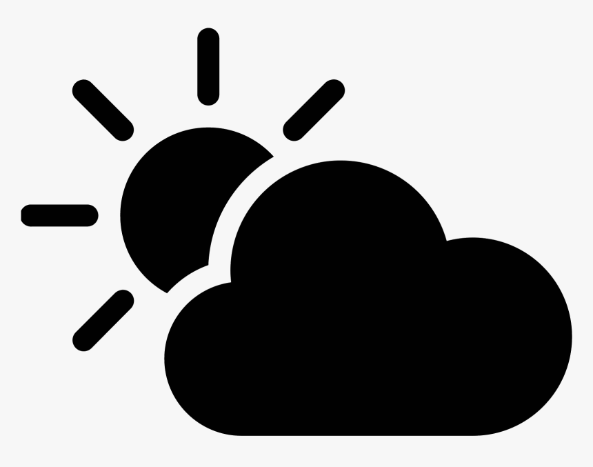 Cloudy Clipart Two Cloud - Rainy Or Sunny Icon, HD Png Download