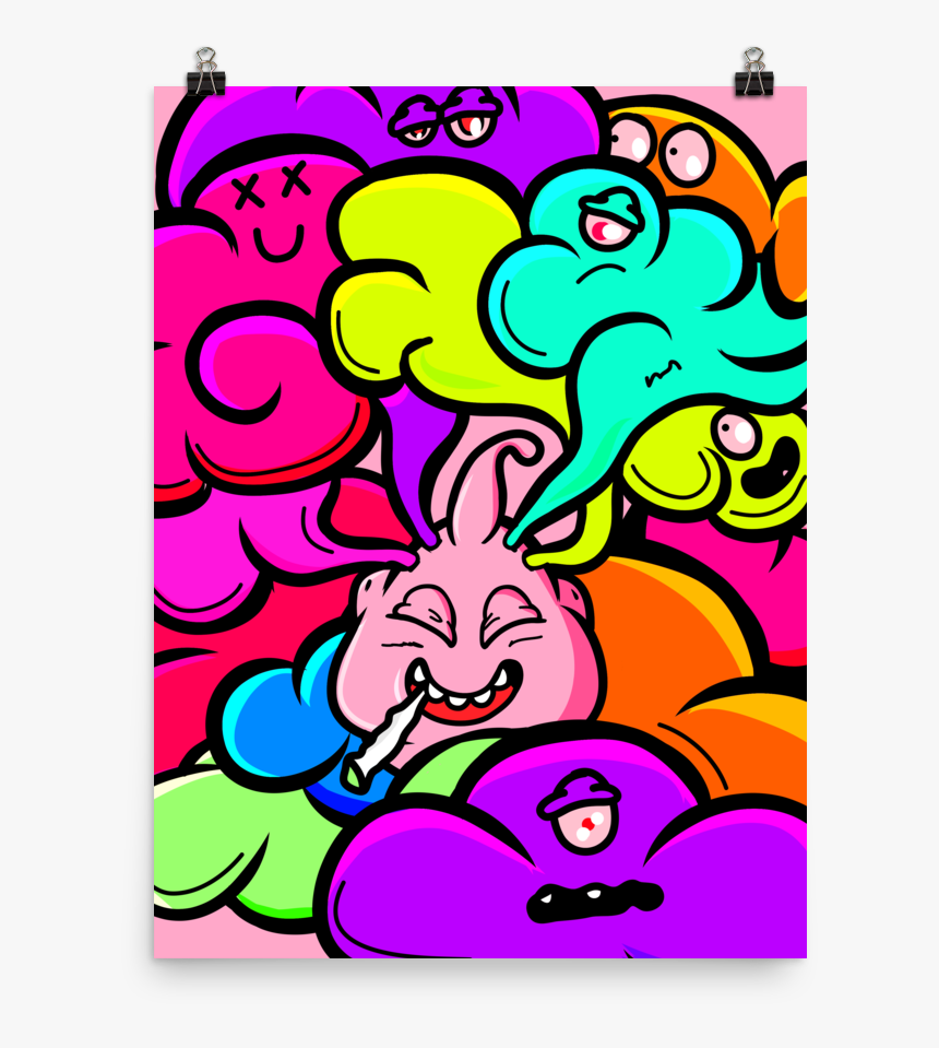 Cloudy Days With Majin Buu - Cartoon, HD Png Download