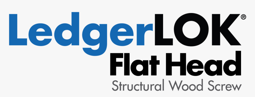Ledgerlok Flat Head Structural Wood Screw Logo - Graphic Design, HD Png Download