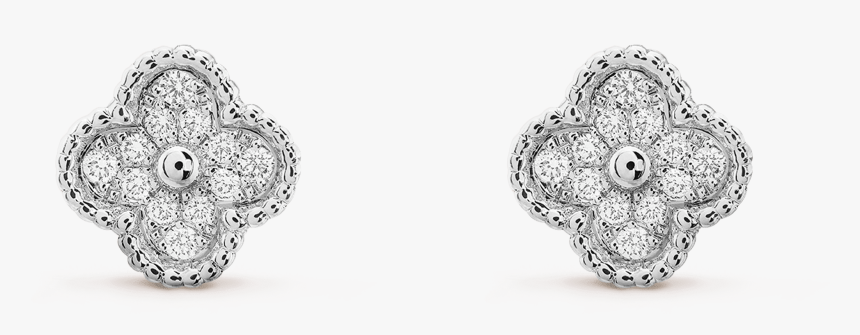 Sweet Alhambra Earstuds, - Van Cleef Diamond Earrings, HD Png Download
