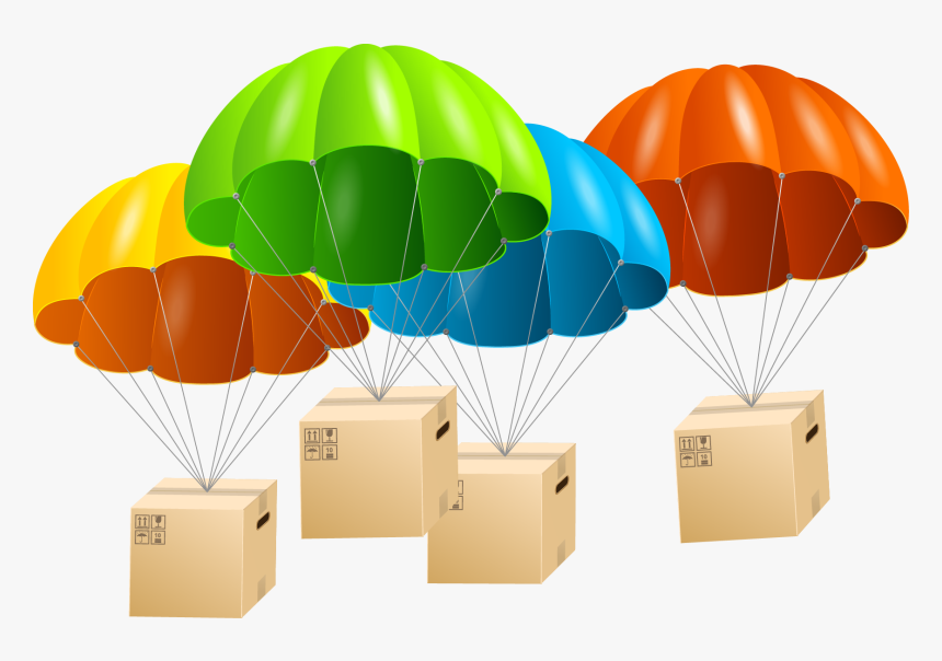Parachute Clipart Wallpaper - Gift, HD Png Download