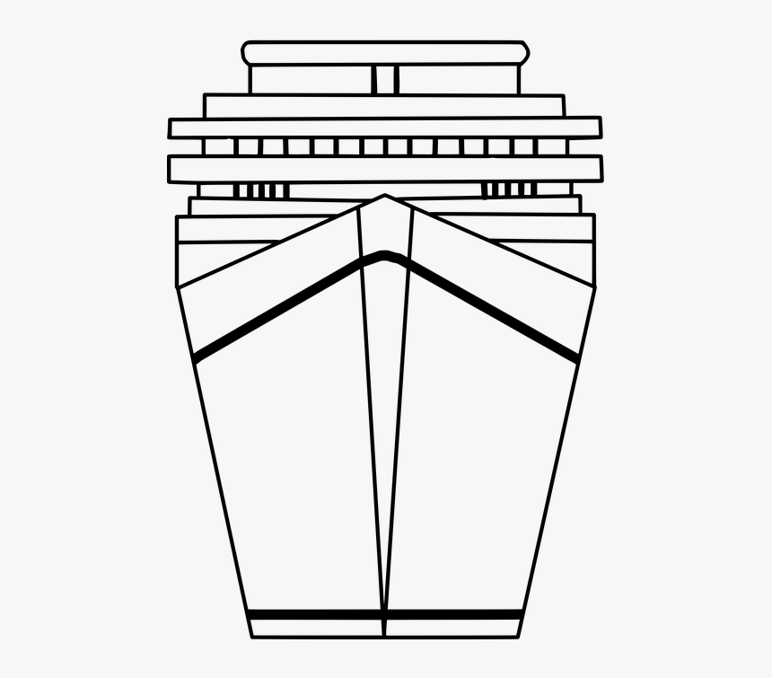 Cruise Ship Line Drawing Cruise Ship Ship Travel - Cruise Ship Front Png, Transparent Png