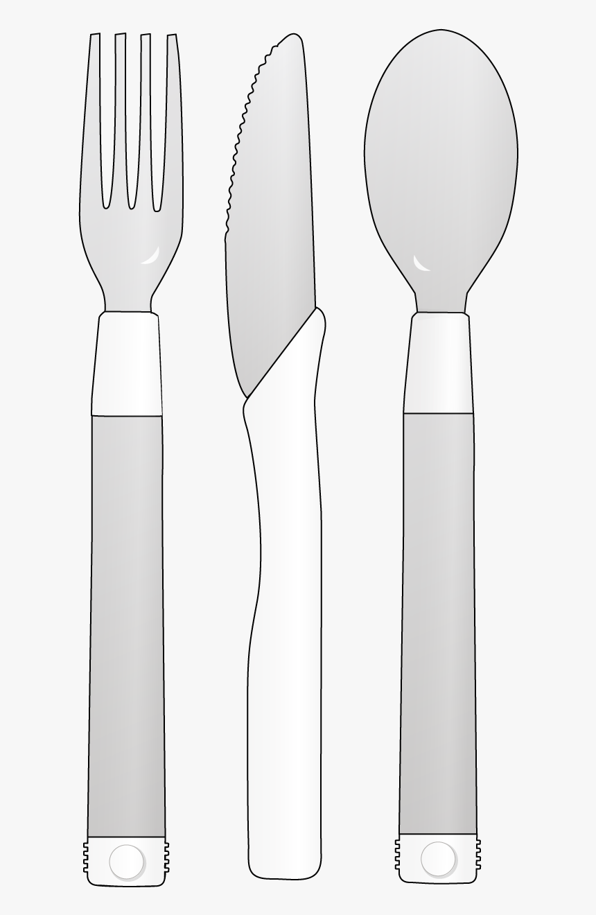 Fourchette Cuillère Complète Slow Control Blanche - Fork, HD Png Download