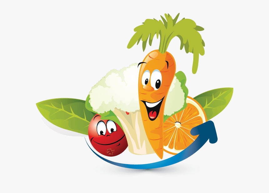 Transparent Vegetables Clipart Png - Fruits And Vegetables Cartoon Png, Png Download