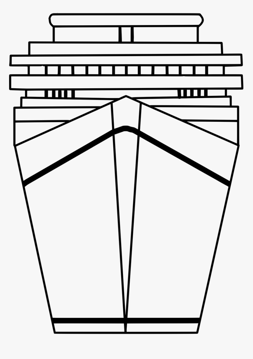 Cruise Ship Line Drawing Cruise Ship Ship Free Photo - Cruise Ship Front Clipart, HD Png Download