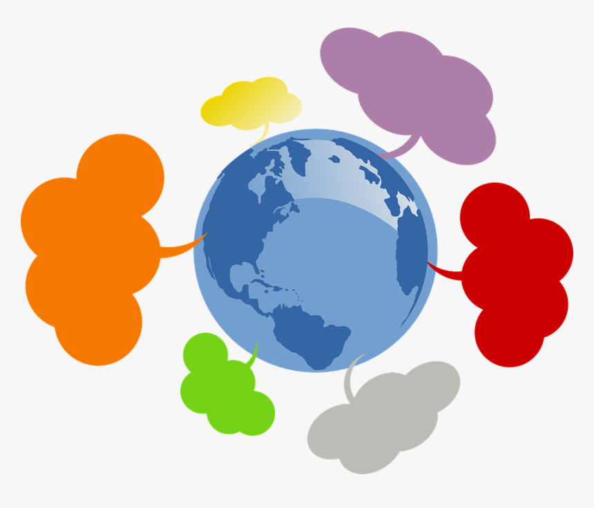 Community Network Globe World Earth International - Clipart Communication Symbol, HD Png Download