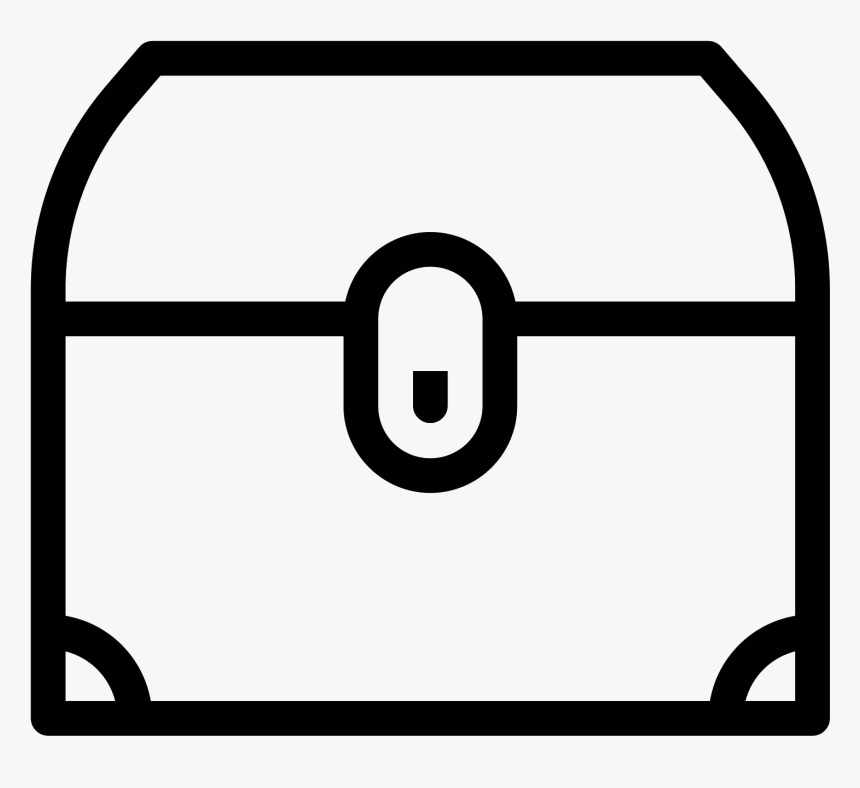 Closed Treasure Chest Icon - Circle, HD Png Download