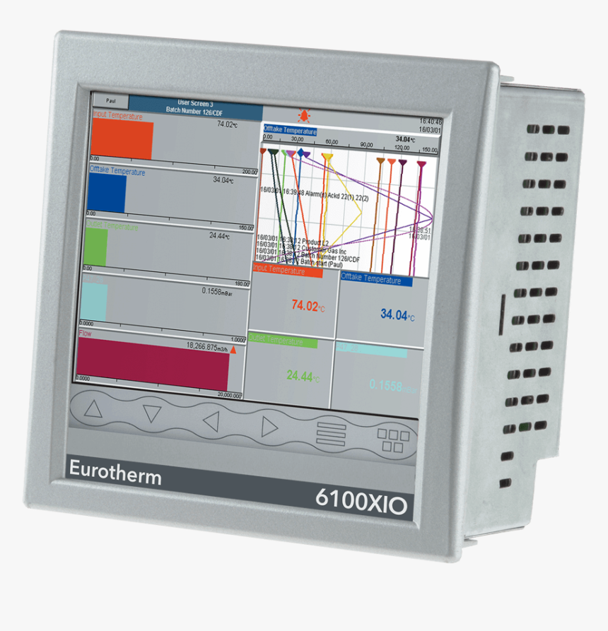 6100xio Distributed Graphic Recorder - Eurotherm Touch, HD Png Download