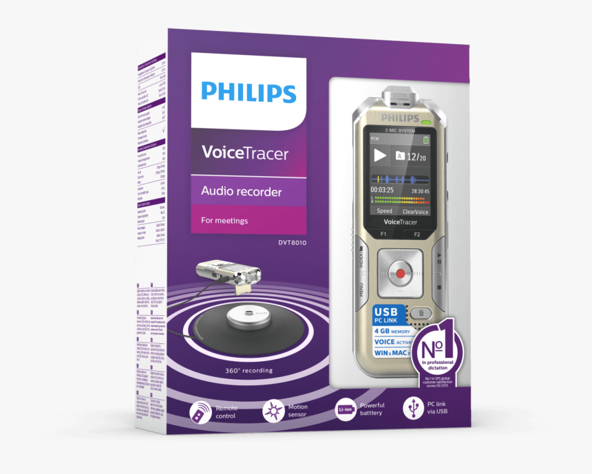 Voicetracer Audio Recorder - Philips Dvt 8010, HD Png Download