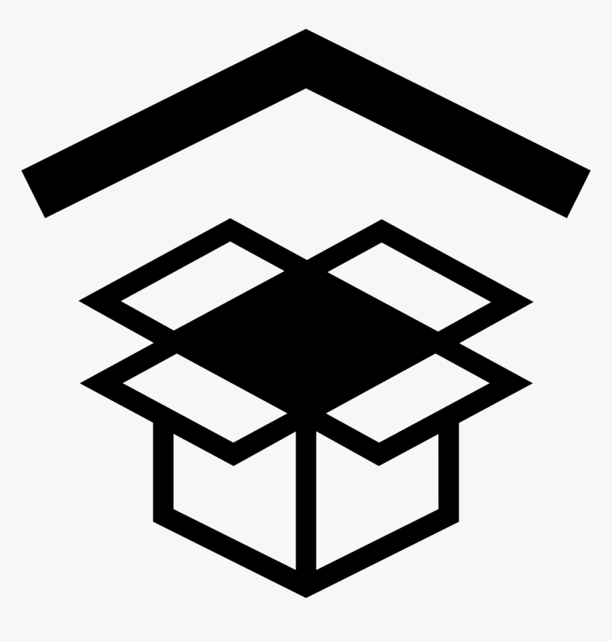 Dropbox Symbol With Arrowhead Up - Product Service Icon Png, Transparent Png