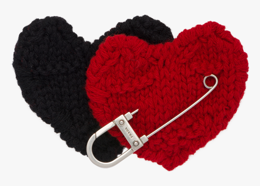 Safety Pin With Heart - Prada Mens Heart, HD Png Download