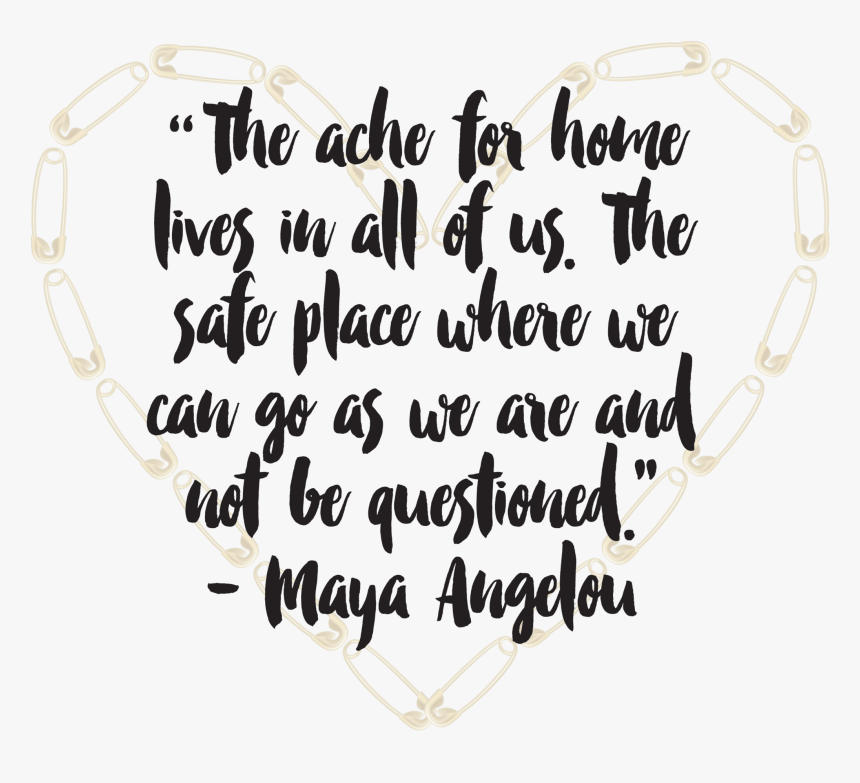 Safety Pin Home - Calligraphy, HD Png Download