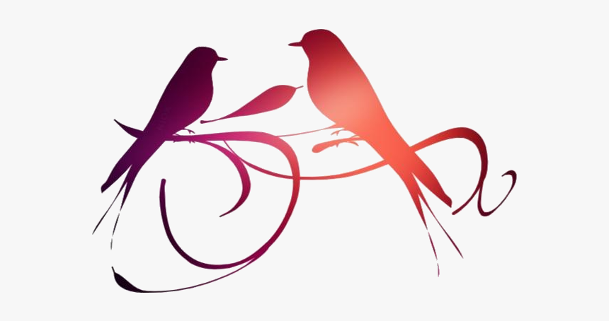 Wedding Bird Cage Png Transparent Images - Black And White Birds Clipart, Png Download