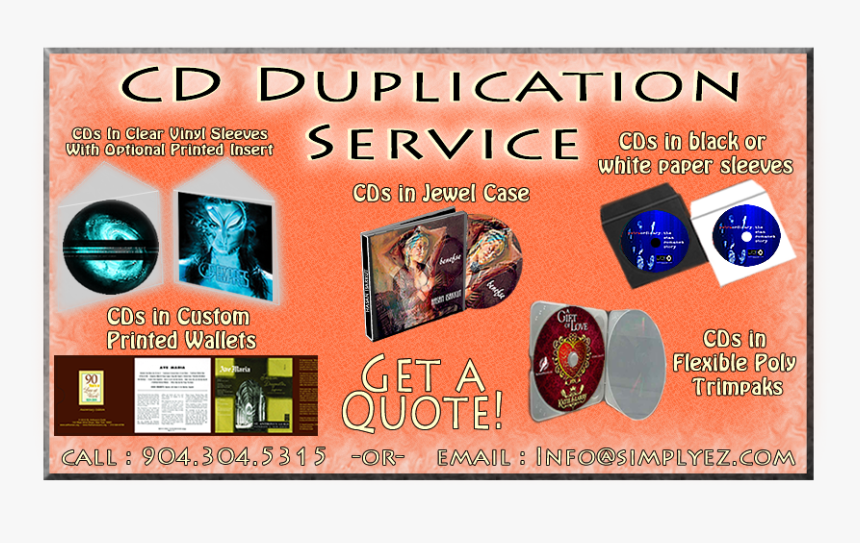 Cd Duplication Services - Flyer, HD Png Download