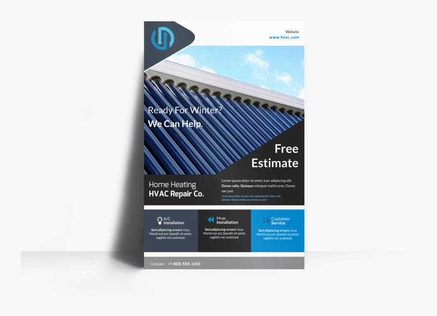 Hvac Free Estimates Poster Template Preview - Brochure, HD Png Download
