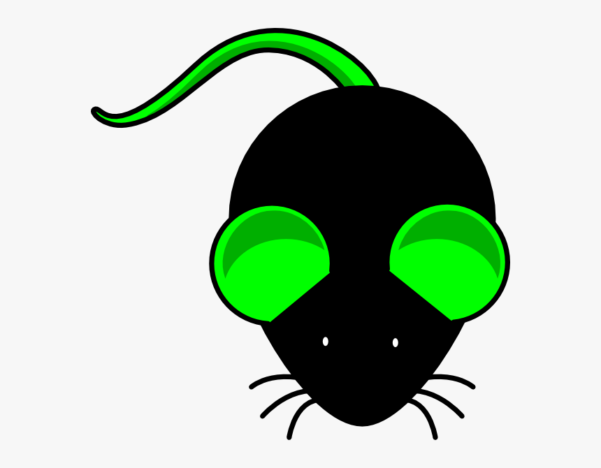 C57bl/6 With Green Ears Svg Clip Arts - Blue Mouse Clipart, HD Png ...