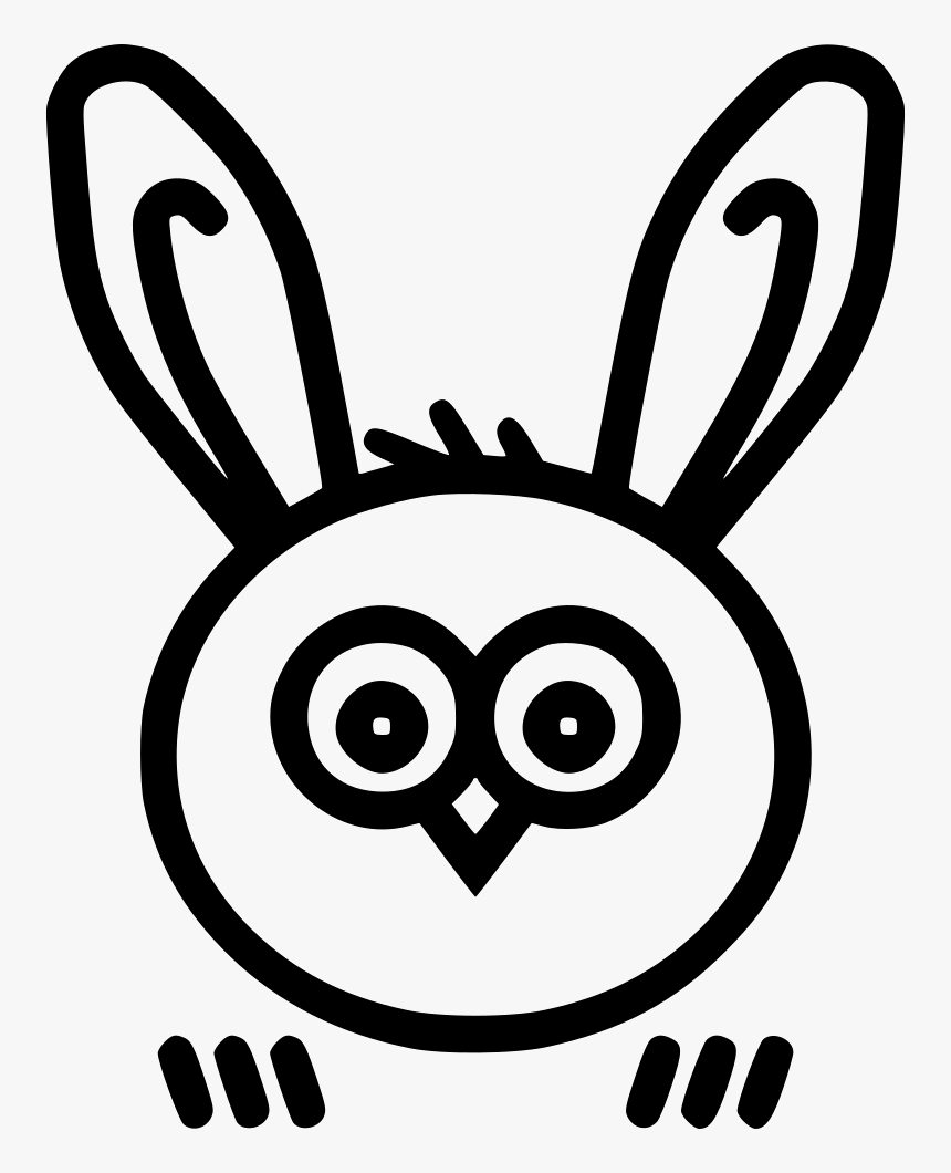 Owl Bunny Rabbit Ears - Portable Network Graphics, HD Png Download