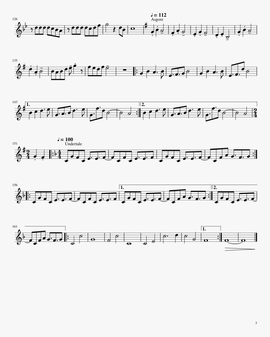 Undertale Theme Clarinet, HD Png Download