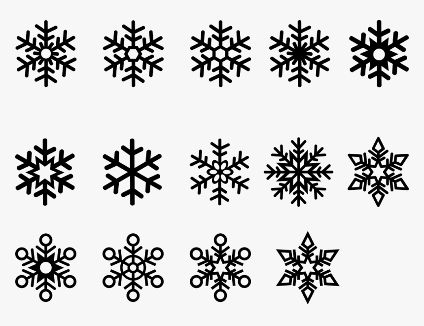 Snowflake Icon Svg - Snowflakes Graphic, HD Png Download