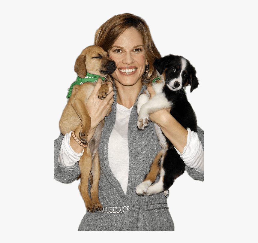 Hilary Swank With Pets - Hilary Swank, HD Png Download