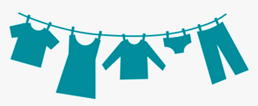 Clothes Line Laundry Room Silhouette - Clothes On Washing Line Silhouette, HD Png Download