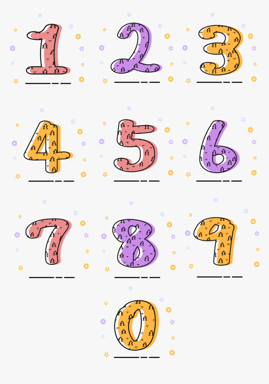 Cartoon Cute Vector Candy Color Number Png And Image - ตัวเลข น่า รัก ๆ, Transparent Png