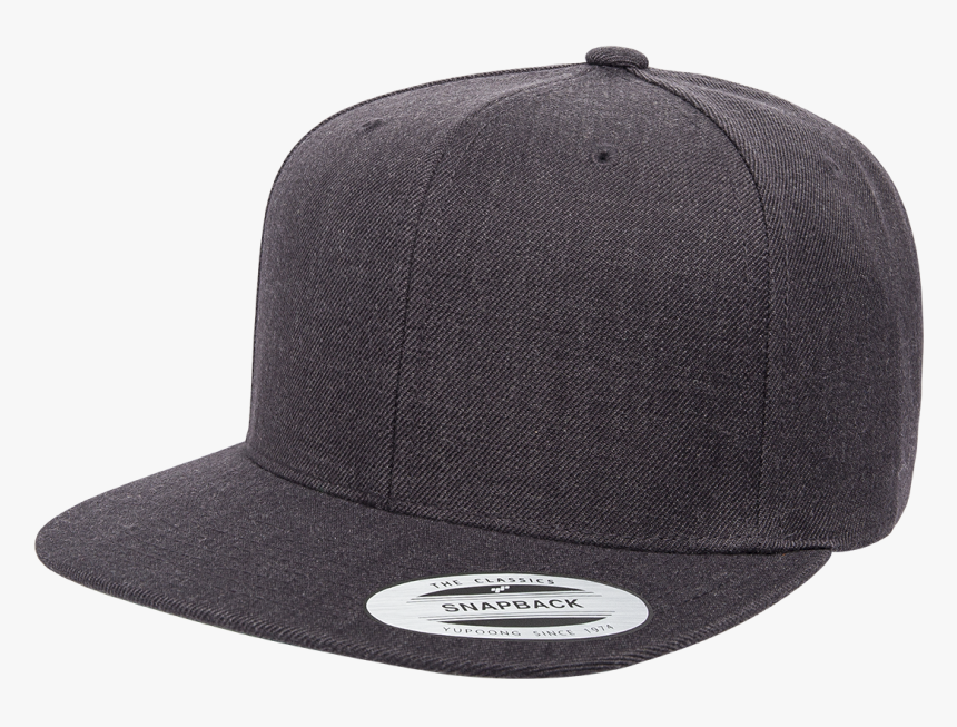 6089m Yupoong Hat Snapback Pro-style Wool Blend Cap - Yupoong 6089 Dark Heather, HD Png Download