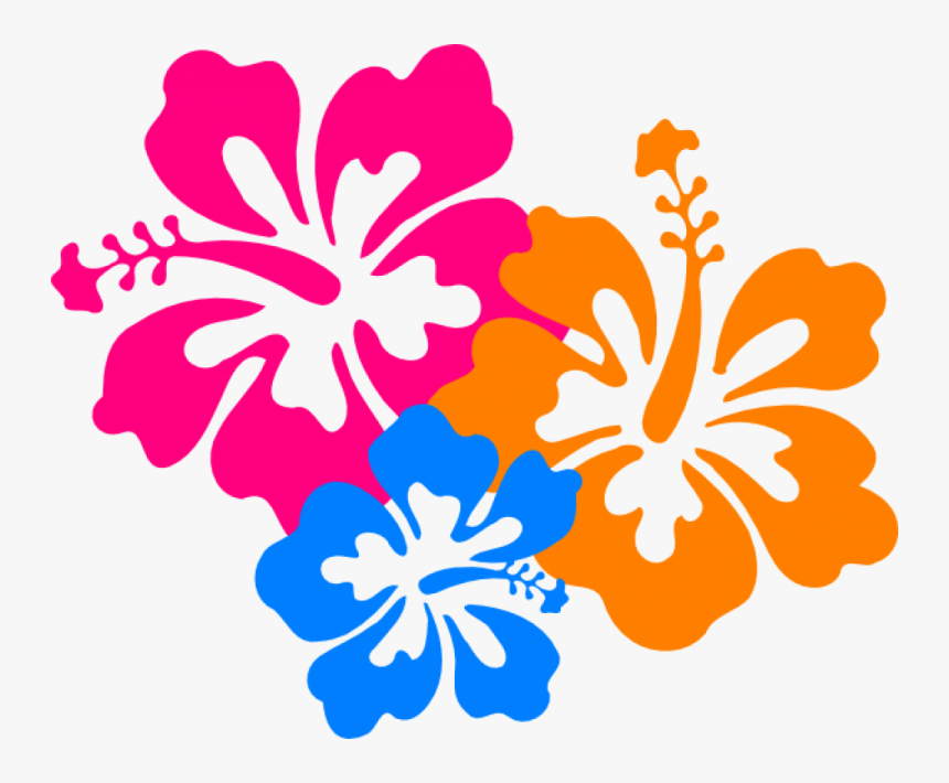 Hawaiian Hibiscus Clip Art - Clipart Hawaiian Flowers, HD Png Download