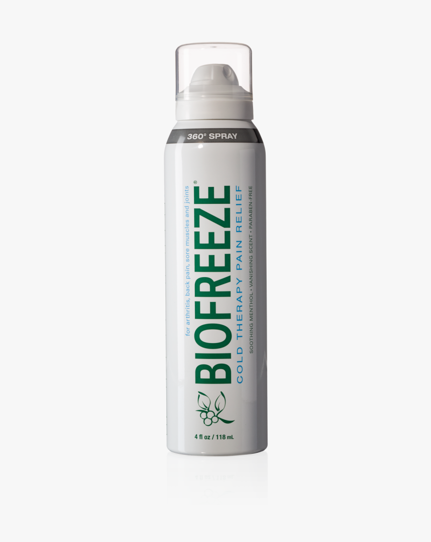 Biofreeze Pain Reliever 360 Continuous Spray, 4 Ounce - Water Bottle, HD Png Download