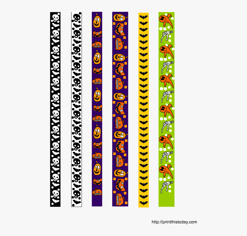Free Printable Halloween Washi Tape Set - Halloween Washi Tape Png, Transparent Png