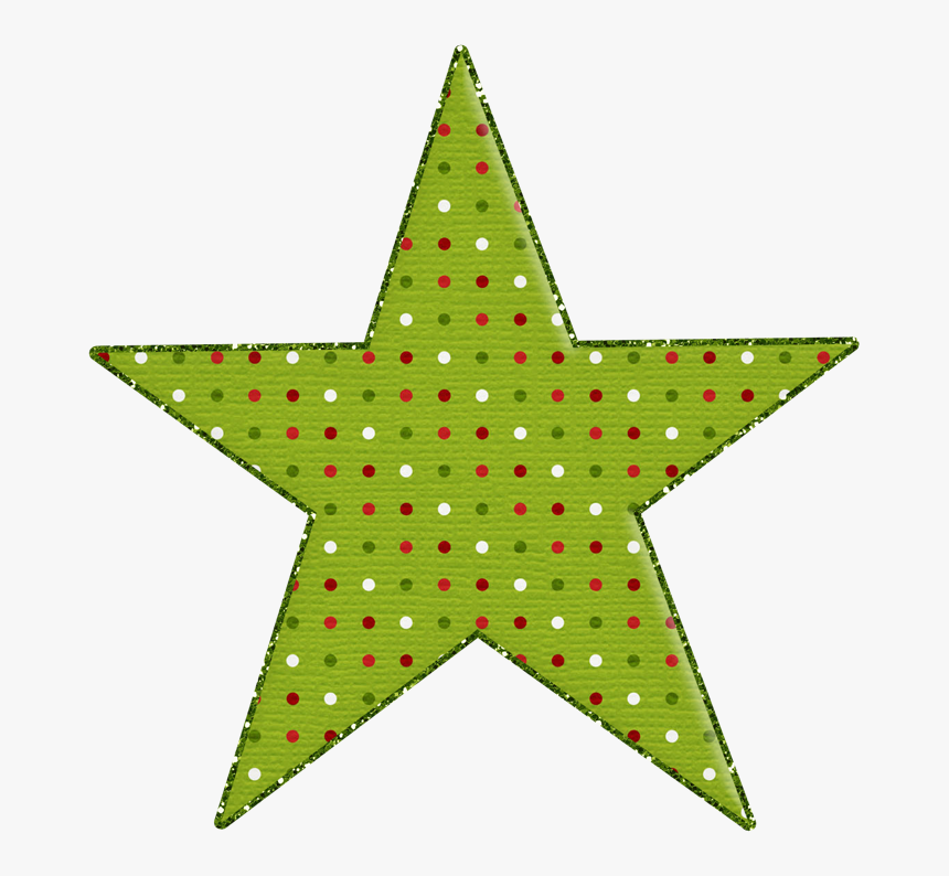 ○••°‿✿⁀ Stars ‿✿⁀°••○ - Clip Art Xmas Green Stars Decoration, HD Png Download