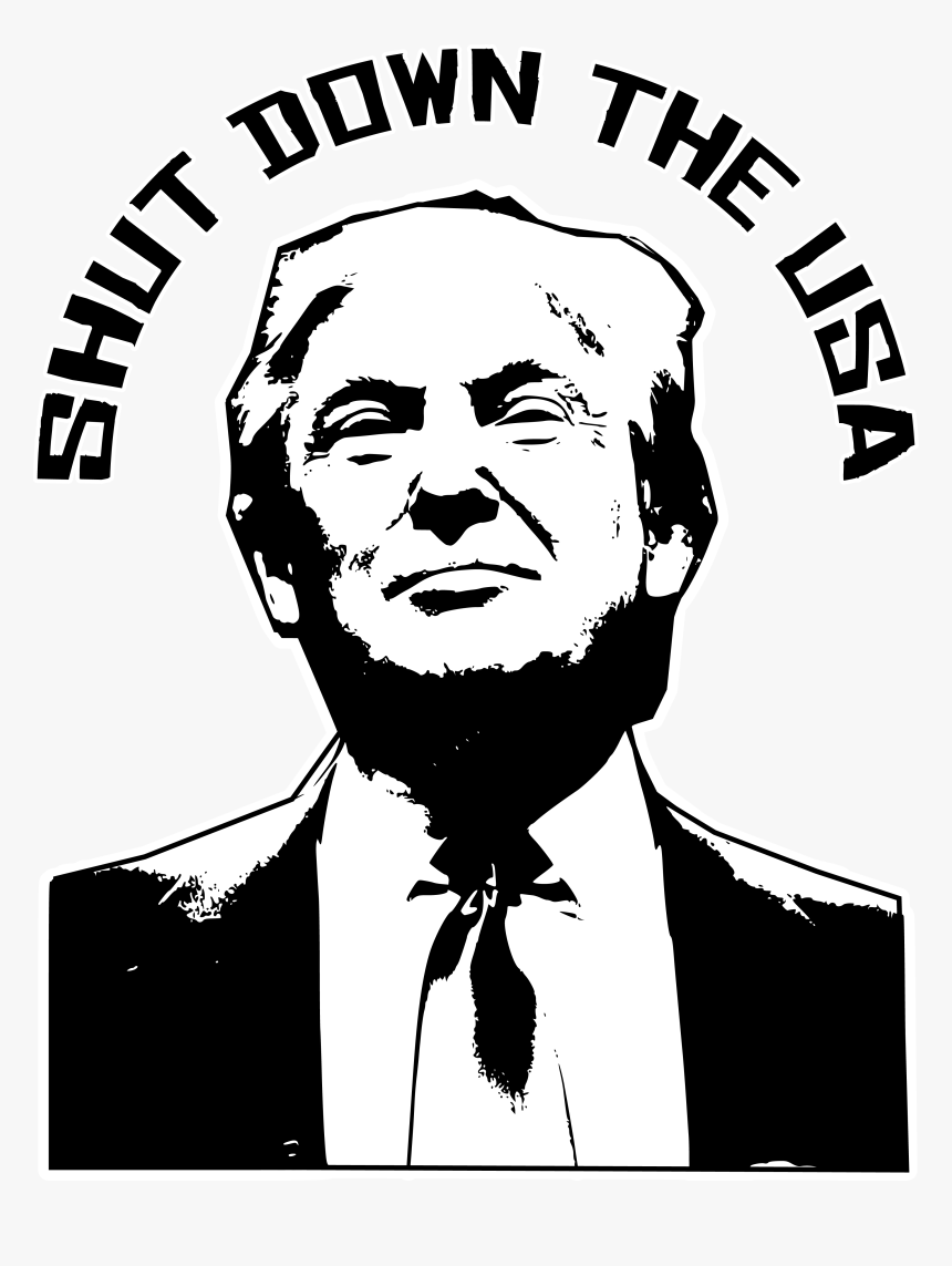Donald Trump Clipart Black And White, HD Png Download