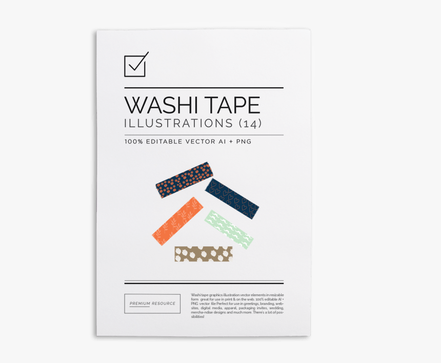 Digital Washi Tape - Brochure, HD Png Download