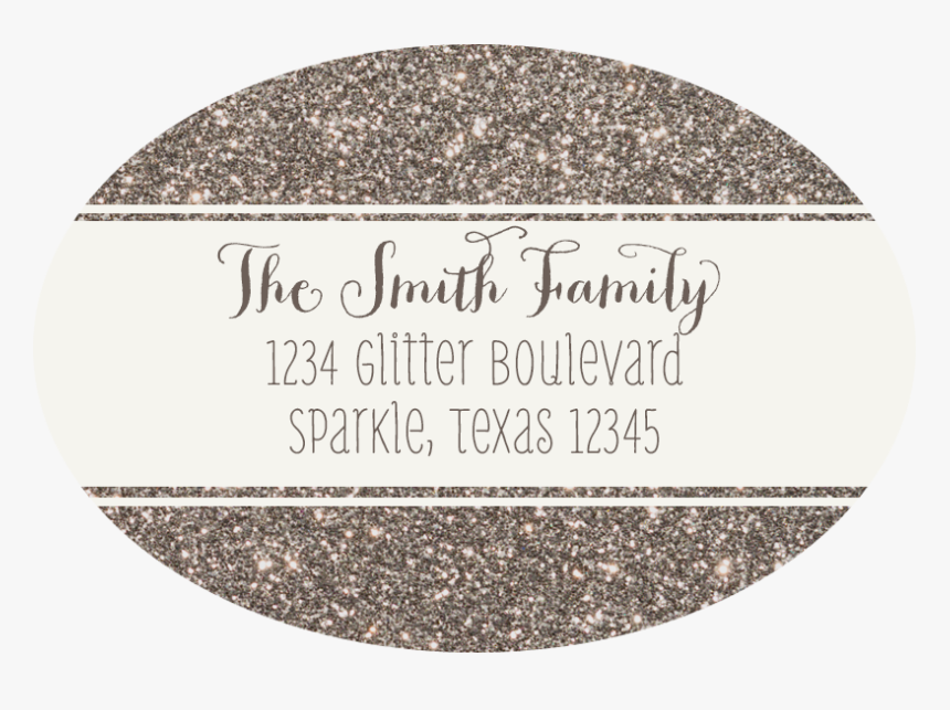 Festive Frame Label - Glitter Return Address Labels, HD Png Download