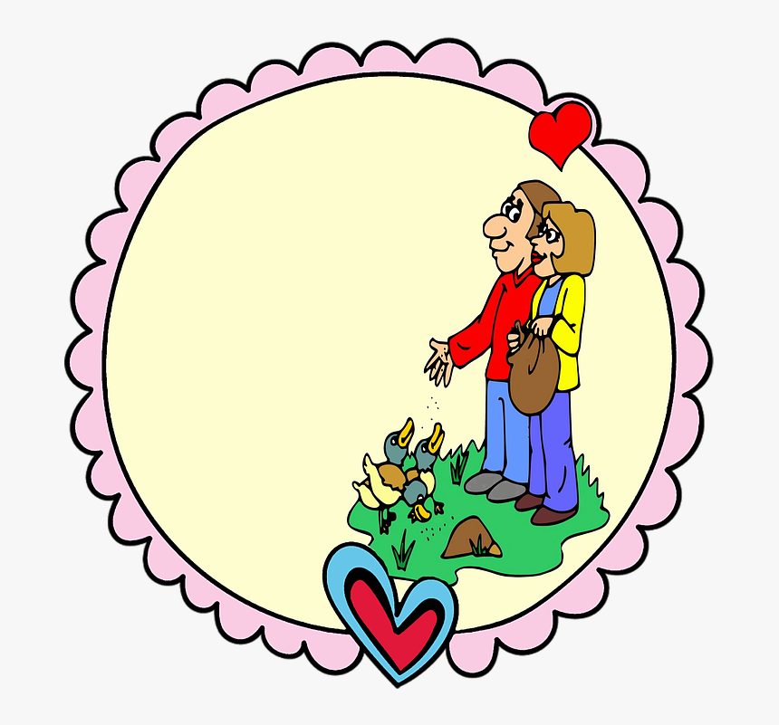 Label, Frame, Edge, Casal, People, Man, Woman, Heart - Clip Art, HD Png Download