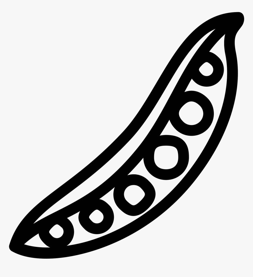 Transparent Pea Clipart Black And White - Peas Icon, HD Png Download