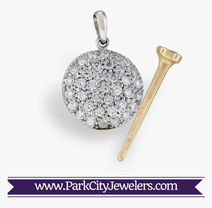 Golf Ball And Tee Pendant - Rose Gold Engagement Rings With Coloredstones, HD Png Download